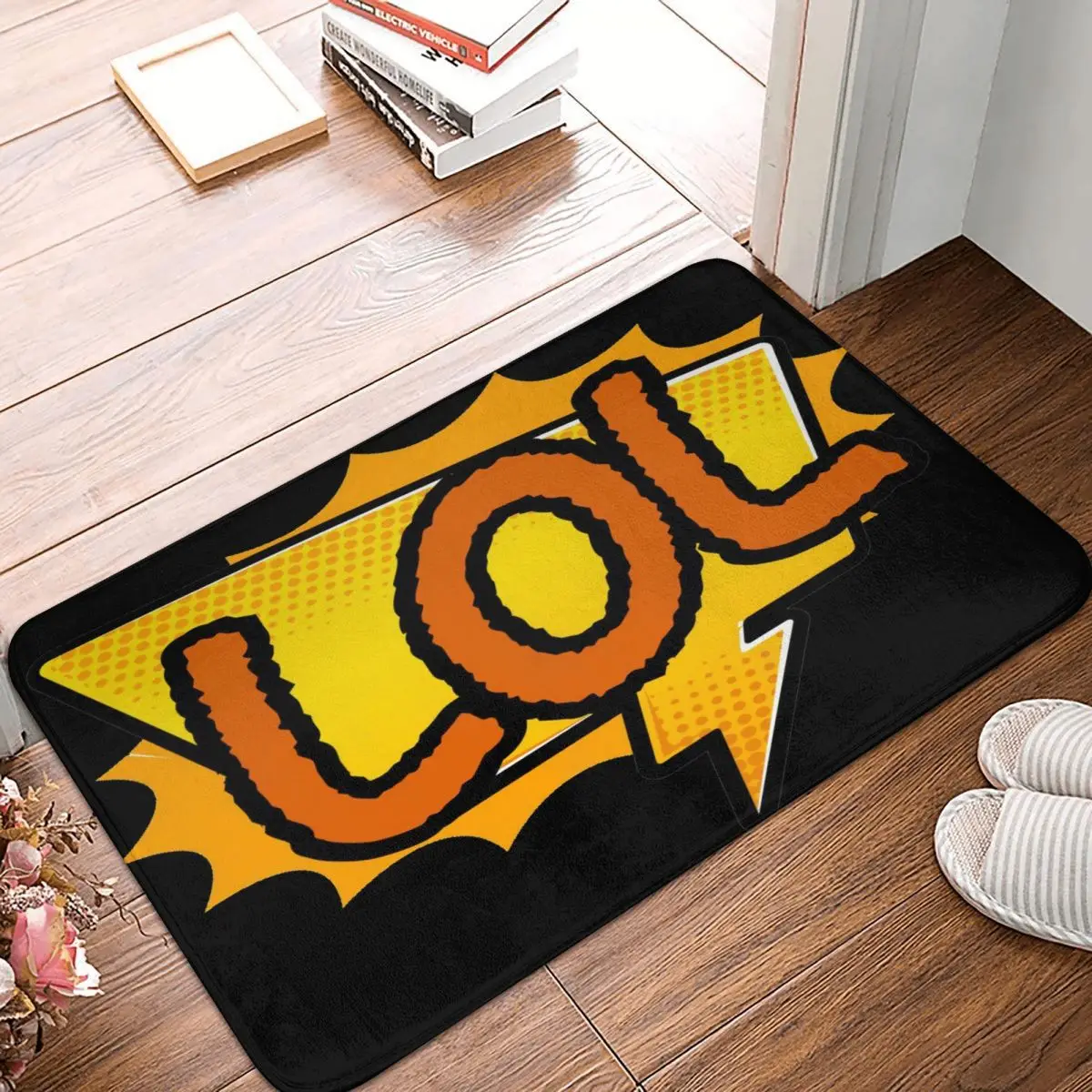 

Sticker LOL Laugh Out Loud Carpet, Polyester Floor Mats Modern Doorway Everyday Festivle Gifts Mats Customizable