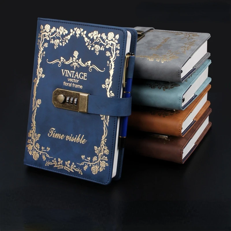 European Retro Thickened Password A5 Notebook Student Adult with Lock Diary Office Meeting Record Study Stationery 15X21.8CM
European Retro Thickened Password A5 Notebook Student Adult with Lock Diary Office Meeting Record Study Stationery 15X21.8CM