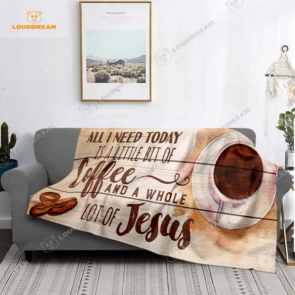Coffee with Jesus Flannel Throw Blanket Kitchen Funny Cafe Gift Summer Bed Cover Blanket Home Textile Living Room Decoration
Coffee with Jesus Flannel Throw Blanket Kitchen Funny Cafe Gift Summer Bed Cover Blanket Home Textile Living Room Decoration