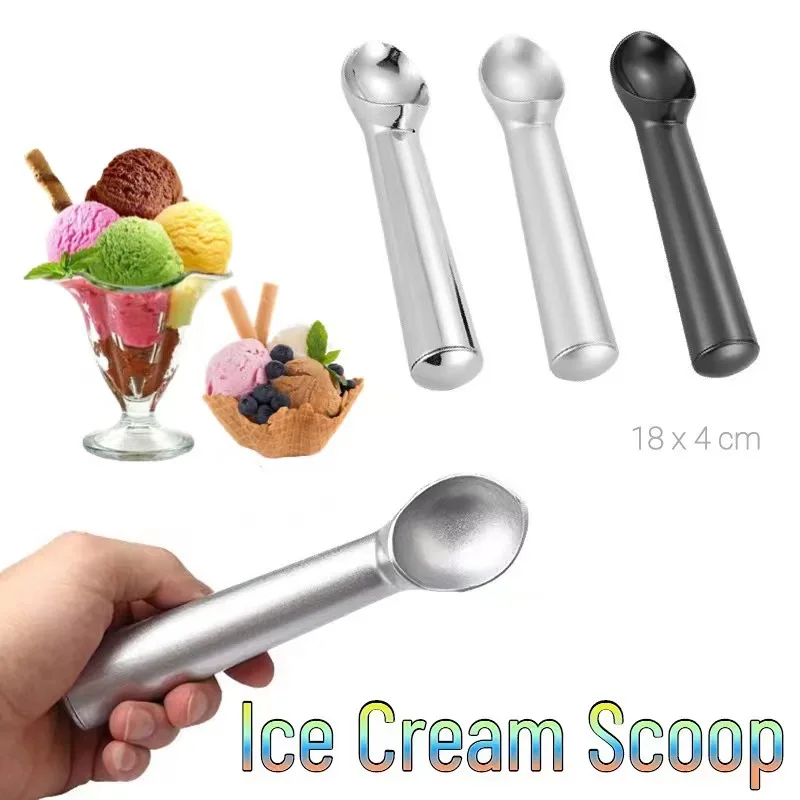 

Ice Cream Scoop,Nonstick Anti-Freeze Gelato Scooper Professional Watermelon Fruit Spoon Aluminum for Ice Cream Specialty Tool