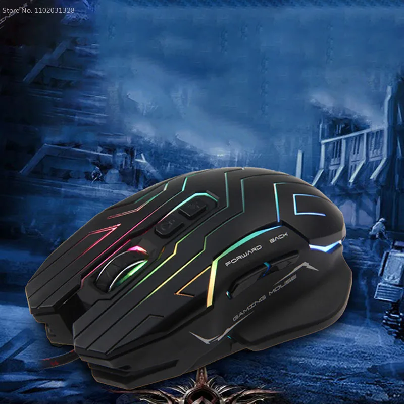 Silent Click USB Wired Gaming Mouse 7 Buttons 4800DPI Mute Optical Computer Mouse Gamer Mice for PC Laptop Notebook Game Mice B
Silent Click USB Wired Gaming Mouse 7 Buttons 4800DPI Mute Optical Computer Mouse Gamer Mice for PC Laptop Notebook Game Mice B