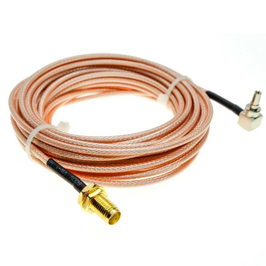 RG316 CRC9 MALE Right angle to SMA Female Nut Bulkhead Connector Crimp Wire Terminal RF Jumper pigtail Cable 
RG316 CRC9 MALE Right angle to SMA Female Nut Bulkhead Connector Crimp Wire Terminal RF Jumper pigtail Cable