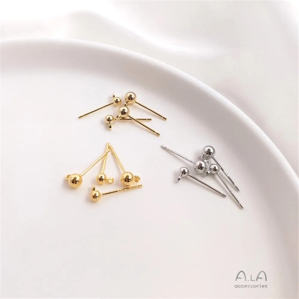 S925 sterling silver plated 18K14K light gold with hanging ring dangling bean stud earrings ball pin diy anti-allergy earrings
S925 sterling silver plated 18K14K light gold with hanging ring dangling bean stud earrings ball pin diy anti-allergy earrings