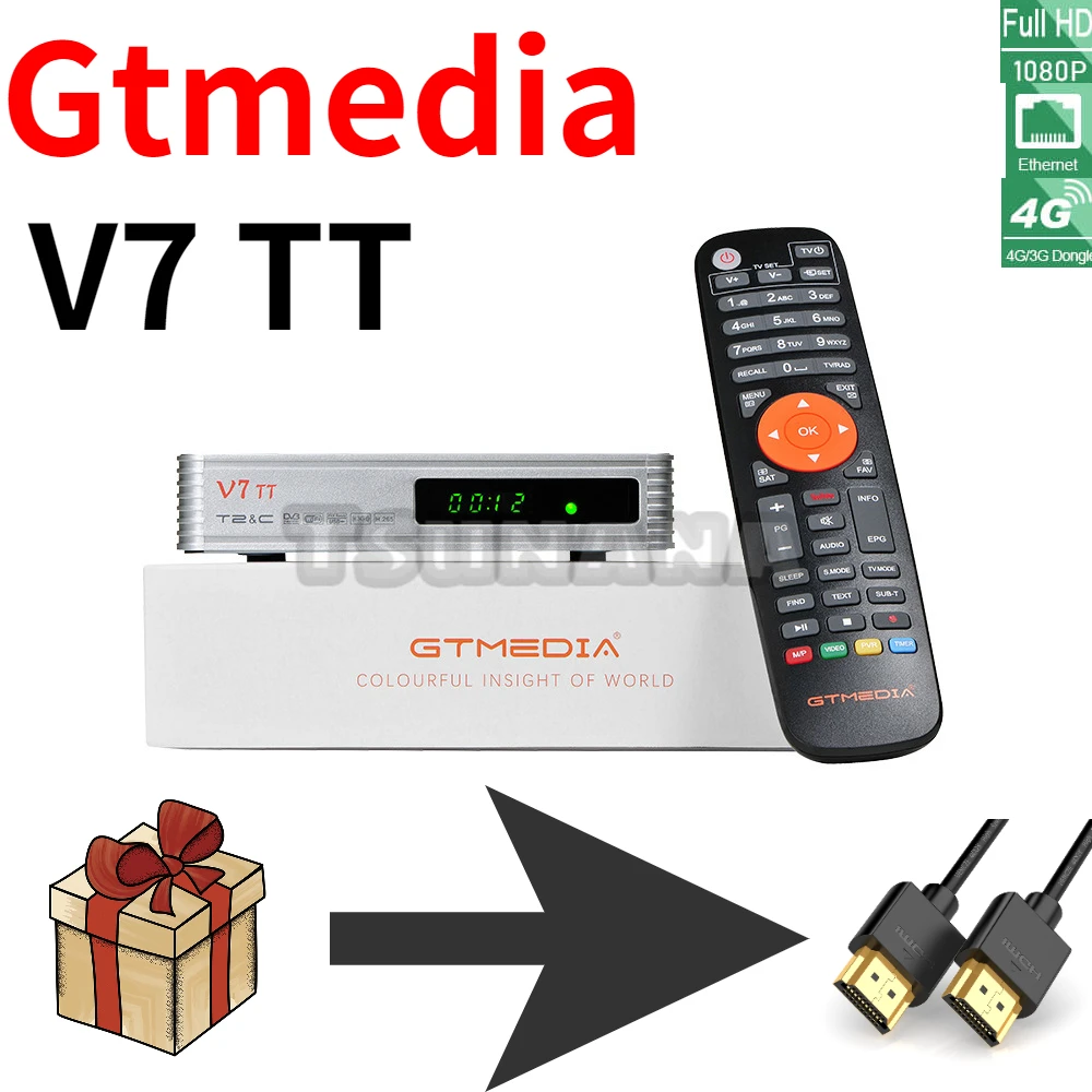 GTMEDIA V7 TT Terrestrial TV Receiver DVB-T2 Cable Decoders H.265 HEVC 10Bit Tuner USB WIFI TDT Set Top Box,CCam Decoder Combo
GTMEDIA V7 TT Terrestrial TV Receiver DVB-T2 Cable Decoders H.265 HEVC 10Bit Tuner USB WIFI TDT Set Top Box,CCam Decoder Combo
