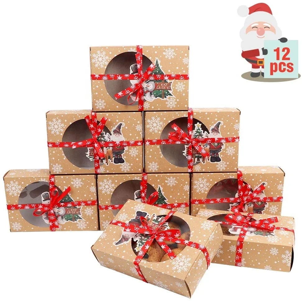Рождественская коробка из крафт-бумаги в европейском стиле с прозрачным окошком, Рождественская Подарочная коробка, украшения для рождест...
Рождественская коробка из крафт-бумаги в европейском стиле с прозрачным окошком, Рождественская Подарочная коробка, украшения для рождест...