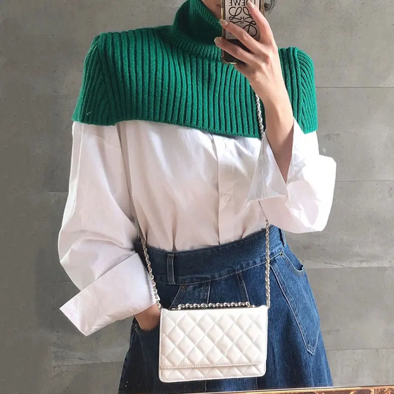 SuperAen Korean Chic Autumn and Winter Korean Style Retro High Neck Warm Pullover Knitted Pit Stripe Design Sweater Female
SuperAen Korean Chic Autumn and Winter Korean Style Retro High Neck Warm Pullover Knitted Pit Stripe Design Sweater Female