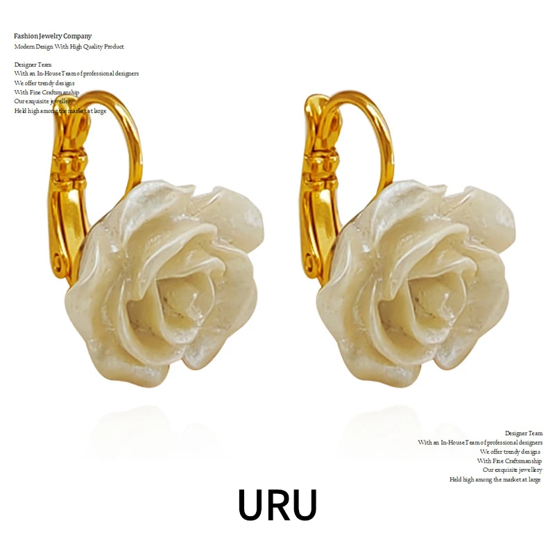Fashion Jewelry 2023 Trend New Elegant Temperament White color Flower Earrings For Women Fashion Accessories Delicate Design 
Fashion Jewelry 2023 Trend New Elegant Temperament White color Flower Earrings For Women Fashion Accessories Delicate Design
