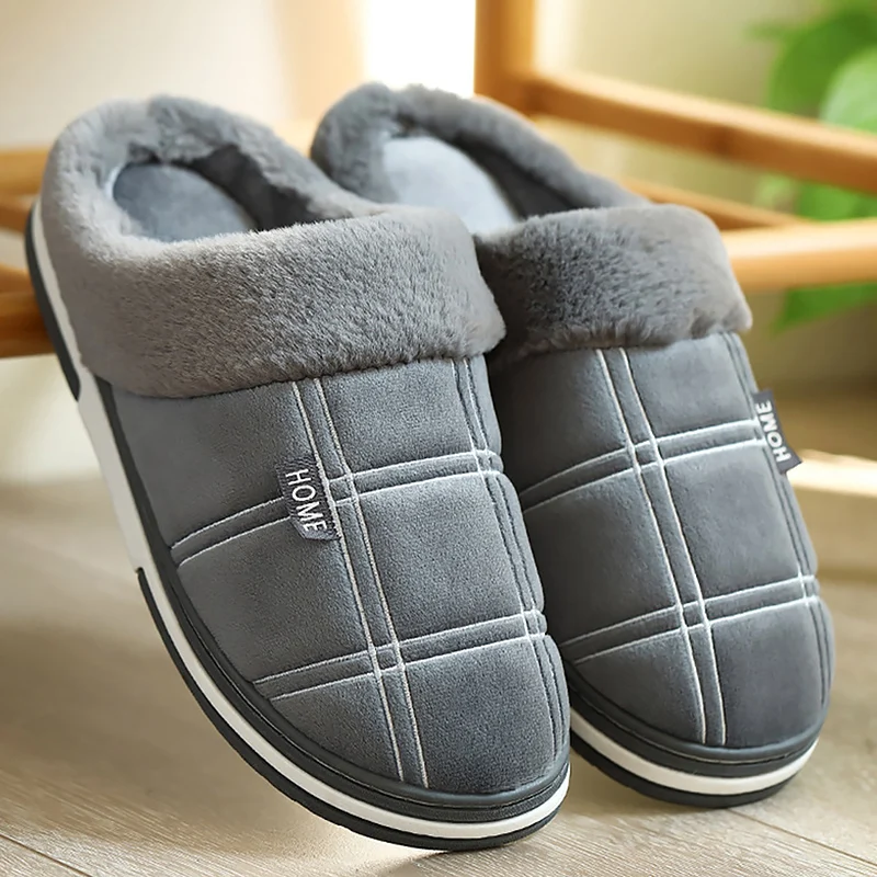 Winter warm slippers men Suede Gingham Short plush Indoor shoes for male Non slip Cozy Velvet Waterproof Fur home men slippers
Winter warm slippers men Suede Gingham Short plush Indoor shoes for male Non slip Cozy Velvet Waterproof Fur home men slippers
