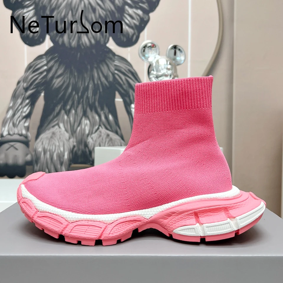 Autumn Winter New Women's Knitted Socks Boots Couple Sneaker Dady Shoes Men's Thick Sole Short Boots Unisex Stretch Ankle Boots
Autumn Winter New Women's Knitted Socks Boots Couple Sneaker Dady Shoes Men's Thick Sole Short Boots Unisex Stretch Ankle Boots