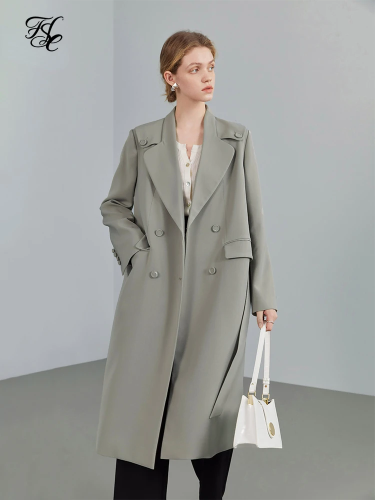 FANSIALEN Turn-down Collar Full Regular Sleeve Trench Loose Straight Knee-Length Long Jacket Office Lady Solid Spring Trenches
FANSIALEN Turn-down Collar Full Regular Sleeve Trench Loose Straight Knee-Length Long Jacket Office Lady Solid Spring Trenches