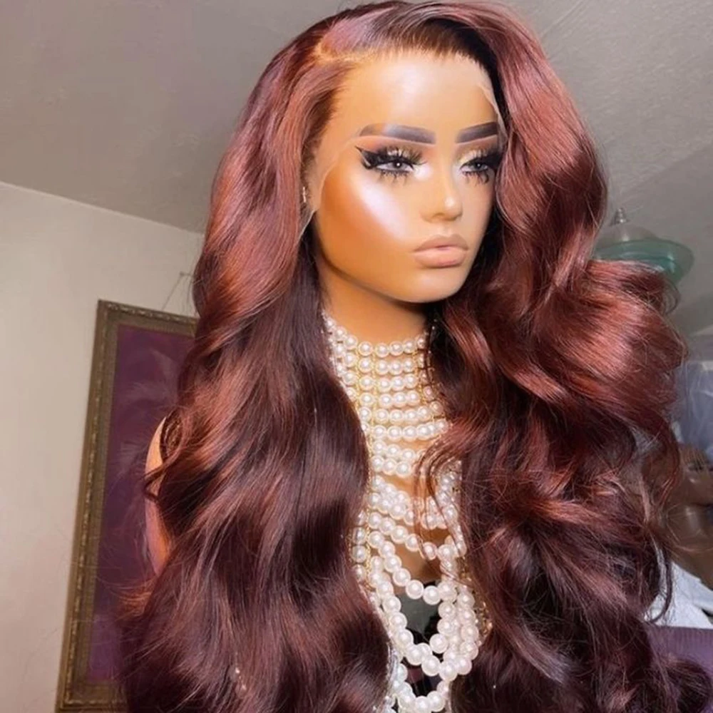 Body Wave Reddish Brown Wigs For Women 13X4 Lace Front Wigs Synthetic Omber Red Lace Frontal Wig Pre Plucked With Baby Hair Wig
Body Wave Reddish Brown Wigs For Women 13X4 Lace Front Wigs Synthetic Omber Red Lace Frontal Wig Pre Plucked With Baby Hair Wig