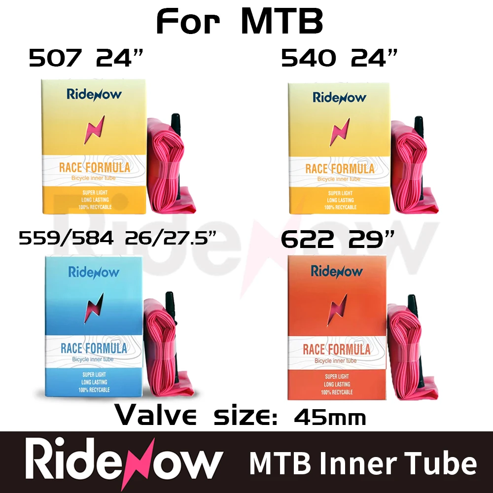 Ridenow MTB 507/540/559/584/622 Ultralight Bicycle Inner Tube 24/26 /27.5/29 Inch Valve French For MTB Bike Tire Super Light
Ridenow MTB 507/540/559/584/622 Ultralight Bicycle Inner Tube 24/26 /27.5/29 Inch Valve French For MTB Bike Tire Super Light