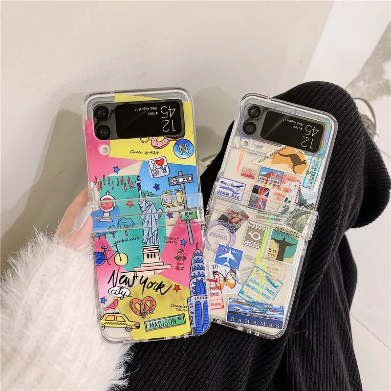 Fashion Travel Label Phone Cases For Samsung Galaxy Z Flip 3 Hard Plastic PC Full Coverage Case For Samsung Galaxy Z Flip3
Fashion Travel Label Phone Cases For Samsung Galaxy Z Flip 3 Hard Plastic PC Full Coverage Case For Samsung Galaxy Z Flip3