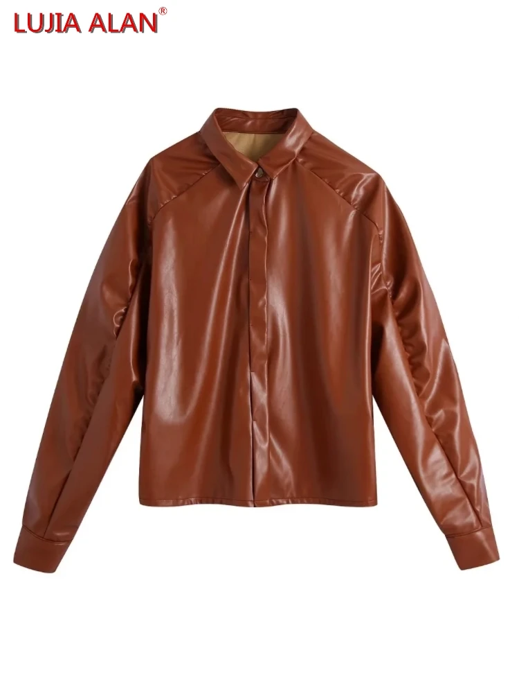 Лидер продаж, новые женские повседневные свободные рубашки LUJIA ALAN B932 из искусственной кожи с отложным воротником и плиссированными рукавам...
Лидер продаж, новые женские повседневные свободные рубашки LUJIA ALAN B932 из искусственной кожи с отложным воротником и плиссированными рукавам...