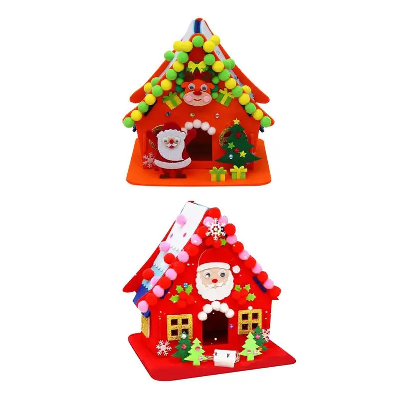 Christmas House Felt Decor Handmade DIY Home Statue Toys With Appliques 3D Felt Applique Ornament Making Set For Kids Toddlers
Christmas House Felt Decor Handmade DIY Home Statue Toys With Appliques 3D Felt Applique Ornament Making Set For Kids Toddlers