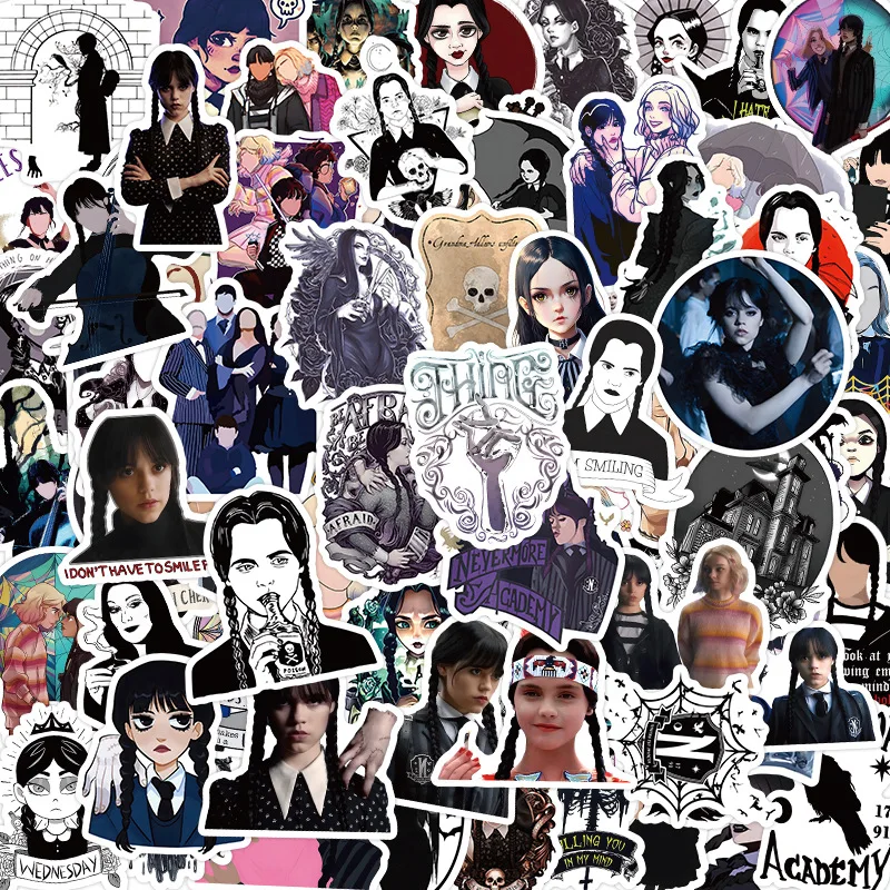 Wednesday Addams Movie Theme Graffiti Stickers Personality Cartoon Children Stickers DIY Skateboard Luggage Stickers Gifts
Wednesday Addams Movie Theme Graffiti Stickers Personality Cartoon Children Stickers DIY Skateboard Luggage Stickers Gifts