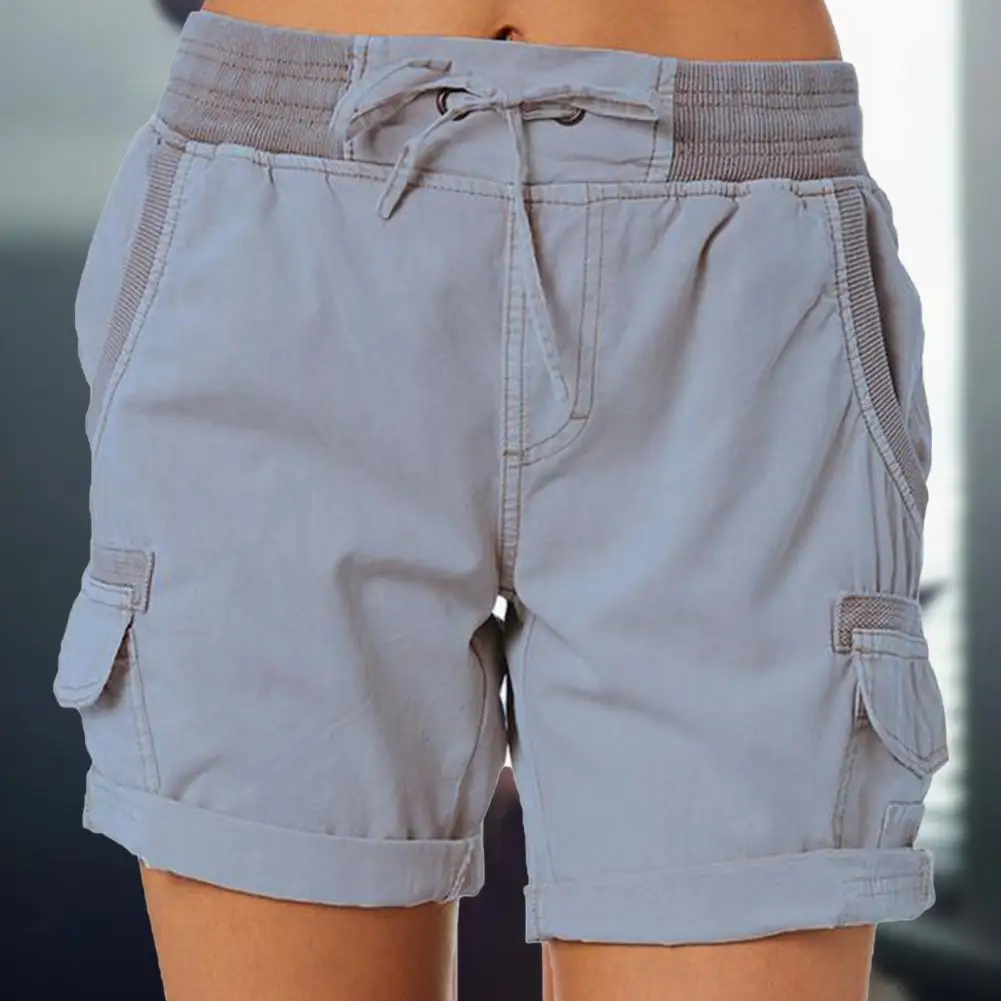 Casual Solid Color Women Shorts Pure Color Lace-up Pockets Bow Shorts Loose Elastic Waist Wide Leg Cargo Shorts For Running
Casual Solid Color Women Shorts Pure Color Lace-up Pockets Bow Shorts Loose Elastic Waist Wide Leg Cargo Shorts For Running