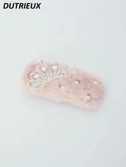 Autumn Winter New Hairpin Fashion Japanese Style Sweet Cute Barrettes Rhinestone Pearl Side Clip Lolita Accessories for Women
Autumn Winter New Hairpin Fashion Japanese Style Sweet Cute Barrettes Rhinestone Pearl Side Clip Lolita Accessories for Women