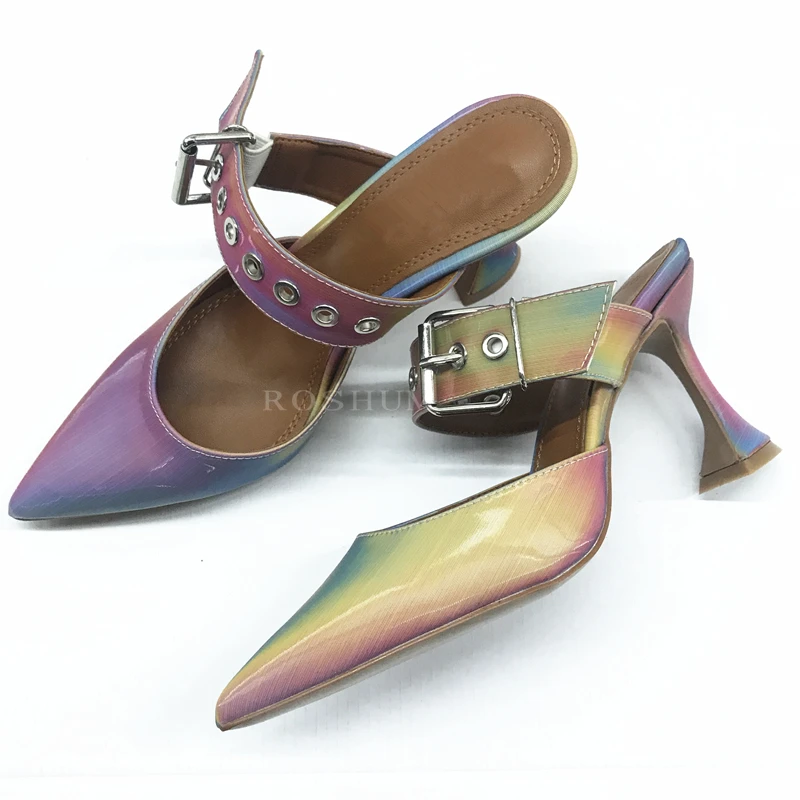 Mules Summer Color Changing Pointed Toe High Heels Sandals Banquet High Heels Outdoor Women Slippers Women Sandals 35-43
Mules Summer Color Changing Pointed Toe High Heels Sandals Banquet High Heels Outdoor Women Slippers Women Sandals 35-43
