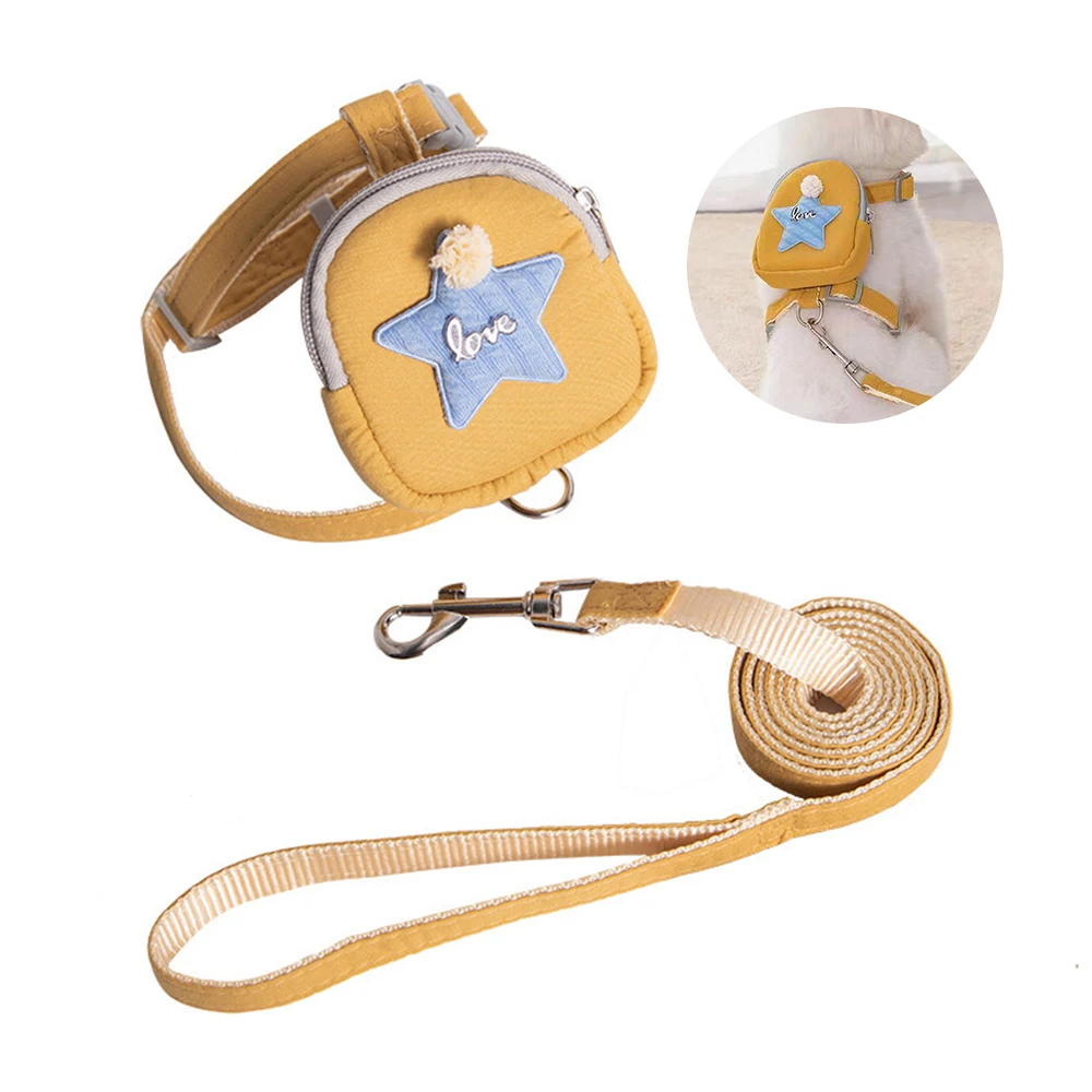 Adjustable Pets Harness With backpack Small Medium Dogs Lead Walking Running training Leashes Cats Chest Strap Star Pattern Vest
Adjustable Pets Harness With backpack Small Medium Dogs Lead Walking Running training Leashes Cats Chest Strap Star Pattern Vest