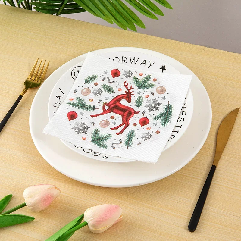 20pcs Christmas Paper Napkins Santa Claus Snowman Merry Christmas Decorations for Home New Year Disposable Tableware Supplies
20pcs Christmas Paper Napkins Santa Claus Snowman Merry Christmas Decorations for Home New Year Disposable Tableware Supplies
