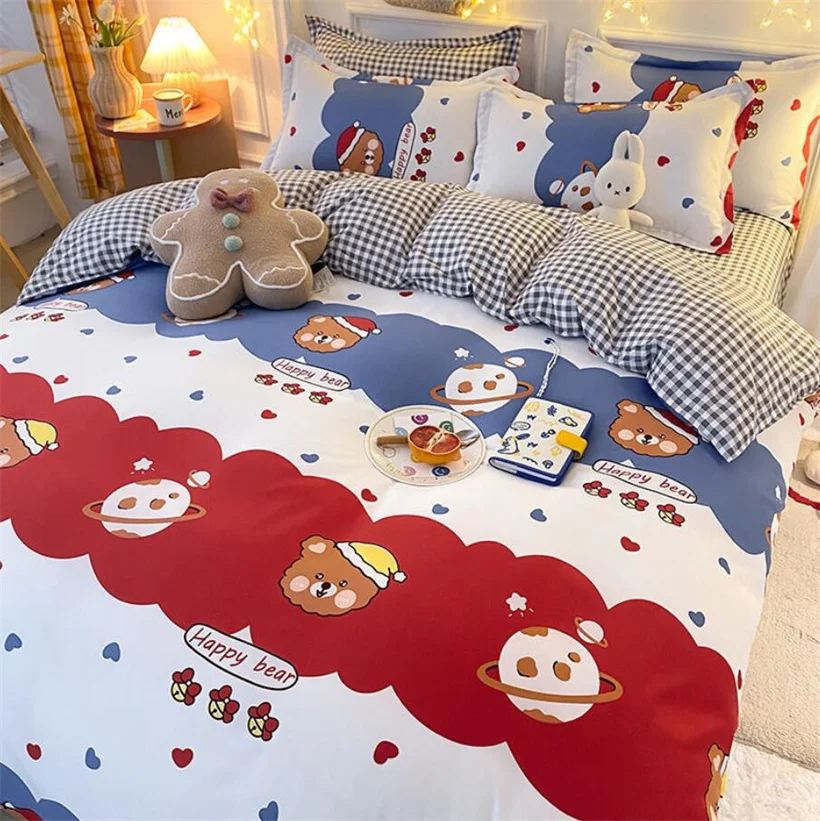 Colorful Rainbow Bedding Set with Duvet Cover Bedsheet Pillowcase Fashion AB Version Pattern Quilt Cover Bed Linen All Season
Colorful Rainbow Bedding Set with Duvet Cover Bedsheet Pillowcase Fashion AB Version Pattern Quilt Cover Bed Linen All Season
