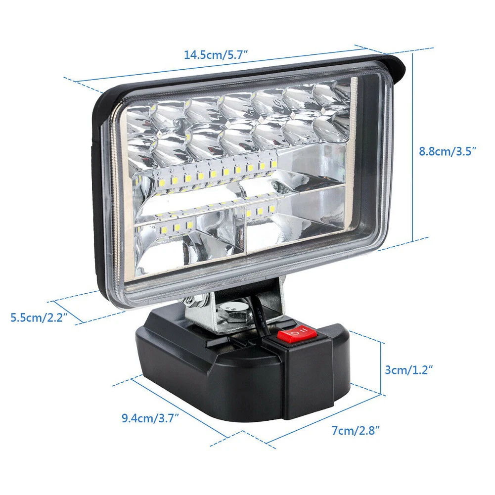 18V LED Lamp Work Light Flashlight BL1430 BL1830 BL1415G USB Outdoor Lighting Torch Camping For Makita14.4-20V Lithium Batteries
18V LED Lamp Work Light Flashlight BL1430 BL1830 BL1415G USB Outdoor Lighting Torch Camping For Makita14.4-20V Lithium Batteries