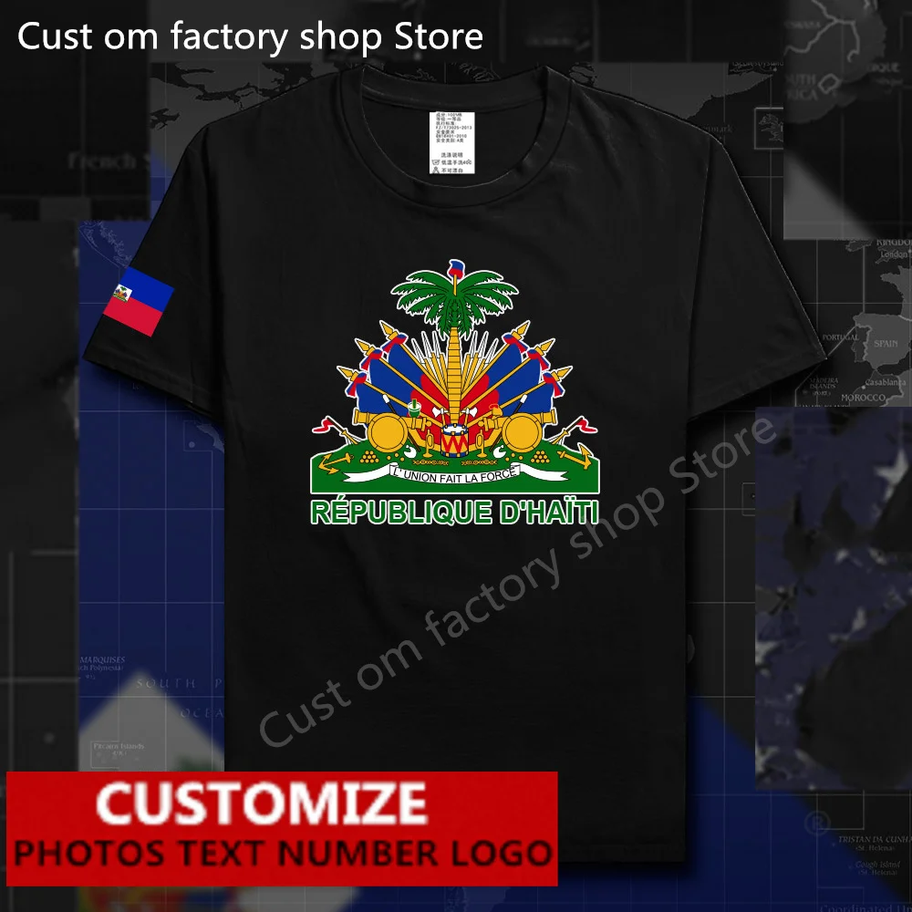 HAITI Patriots Fashion Trend T-Shirt Haiti Country Flag T shirt Free Custom DIY Name Number LOGO Cotton T-shirts
HAITI Patriots Fashion Trend T-Shirt Haiti Country Flag T shirt Free Custom DIY Name Number LOGO Cotton T-shirts