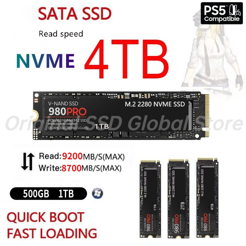 High Speed Internal Hard Drive M.2 NGFF Original SSD Nvme M2 4TB/2TB/1TB 980EVO Solid State Hard Drive for Laptop/Desktop/mac
High Speed Internal Hard Drive M.2 NGFF Original SSD Nvme M2 4TB/2TB/1TB 980EVO Solid State Hard Drive for Laptop/Desktop/mac