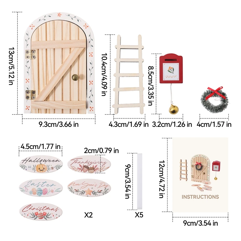 Деревянный миниатюрный кукольный домик с дверью эльфа
Деревянный миниатюрный кукольный домик с дверью эльфа