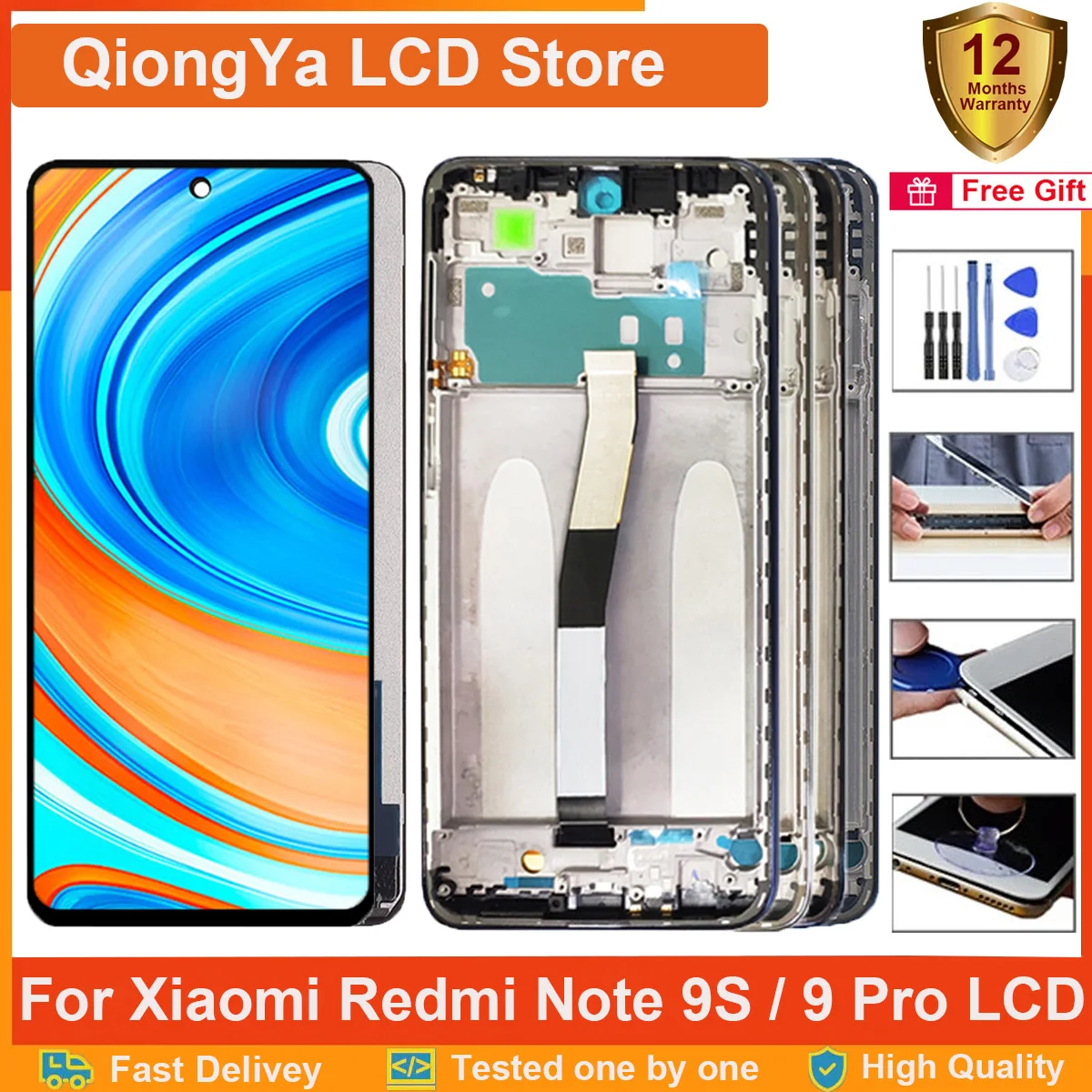 6.67" Original Display For Xiaomi Redmi Note 9S lcd Redmi Note 9 Pro M2003J6A1G M2003J6B2G LCD + Touch Screen Digitizer Assembly
6.67" Original Display For Xiaomi Redmi Note 9S lcd Redmi Note 9 Pro M2003J6A1G M2003J6B2G LCD + Touch Screen Digitizer Assembly
