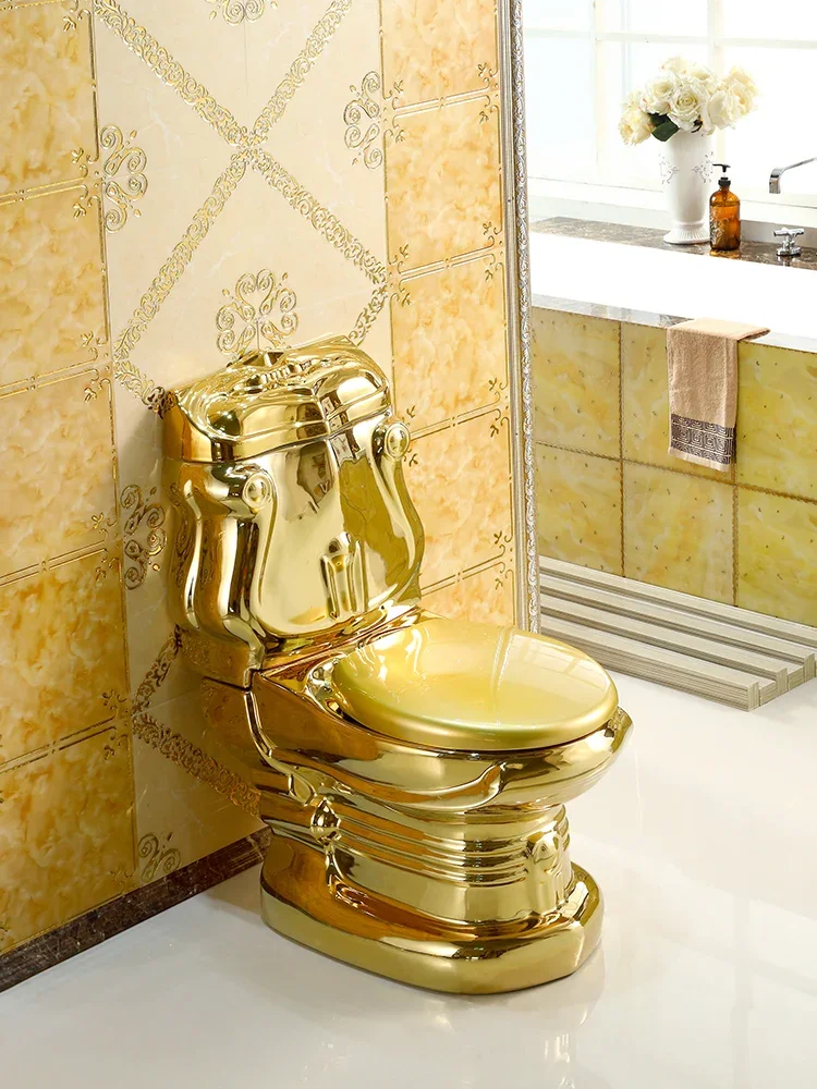 European-Style Palace Golden Toilet Retro Hotel Color Toilet Relief Split Toilet Color Gold Creative Toilet
European-Style Palace Golden Toilet Retro Hotel Color Toilet Relief Split Toilet Color Gold Creative Toilet