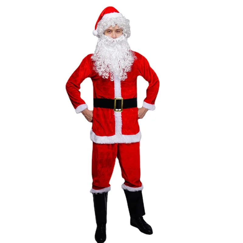 

Christmas Cosplay Costume Adult Men Santa Claus Cosplay Costume Festival Party Traditional Garment Mascot Clothes Anime Suit