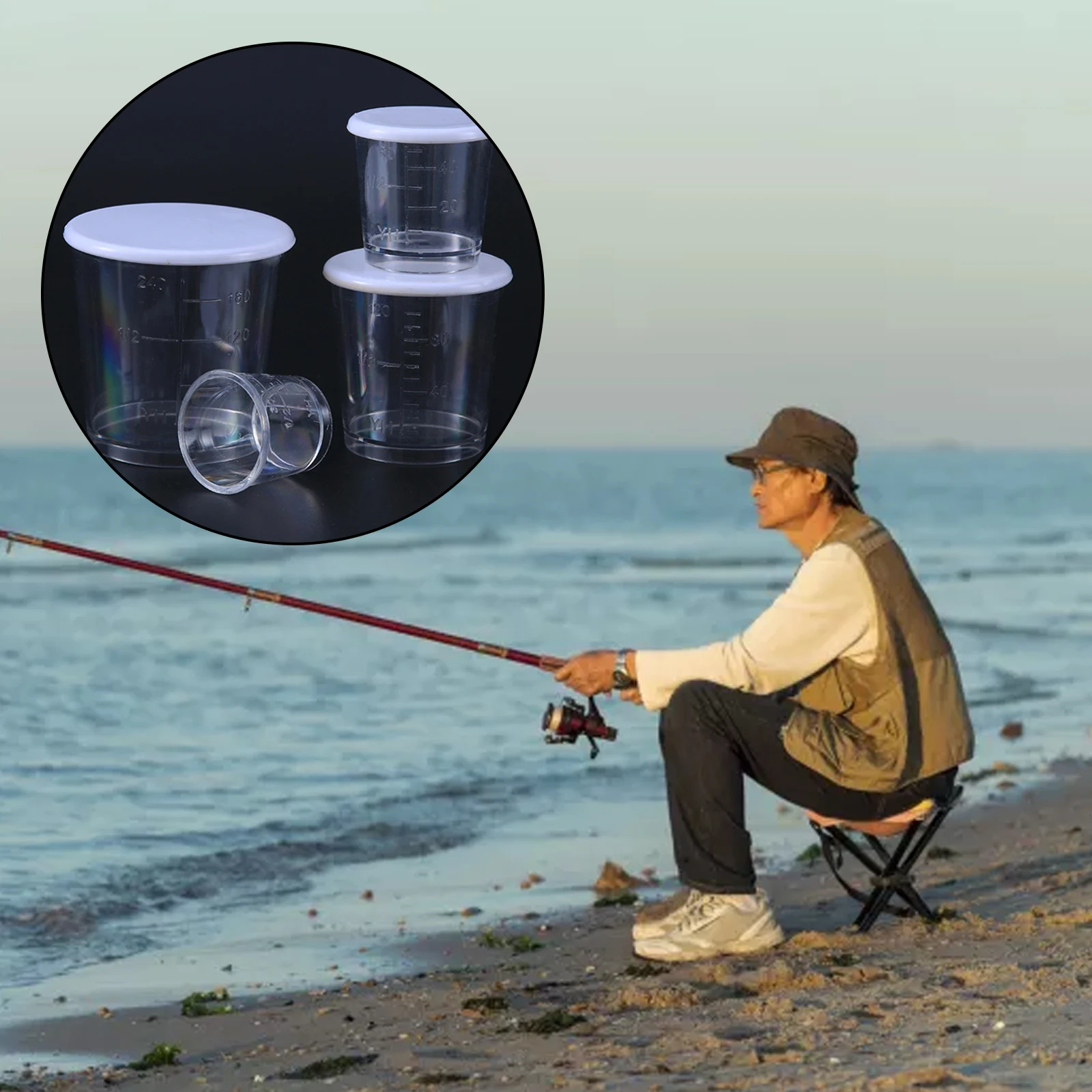 Volumetric Cup Measuring Cup Bait Cup Set Camping Clear Scale Fishig Fishing Bait Outdoor 30ml/60ml/120ml/240ml
Volumetric Cup Measuring Cup Bait Cup Set Camping Clear Scale Fishig Fishing Bait Outdoor 30ml/60ml/120ml/240ml