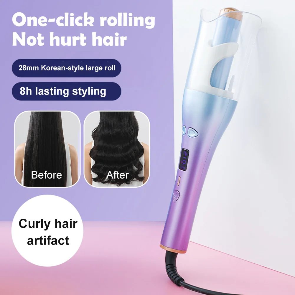 Electric Automatic Hair Curler Auto Rotating Hair Roller Temperature Control Hair Curling Iron Styling Tool With LCD Display
Electric Automatic Hair Curler Auto Rotating Hair Roller Temperature Control Hair Curling Iron Styling Tool With LCD Display