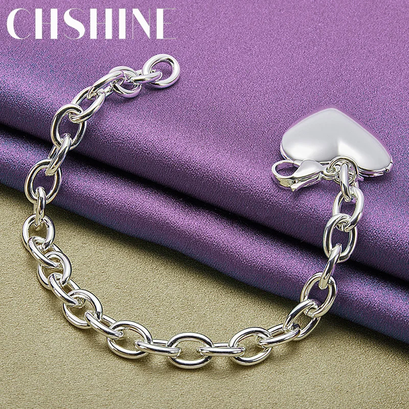 CHSHINE 925 Sterling Silver Heart Frame Pendant Bracelet For Women Fashion Charm Jewelry
CHSHINE 925 Sterling Silver Heart Frame Pendant Bracelet For Women Fashion Charm Jewelry