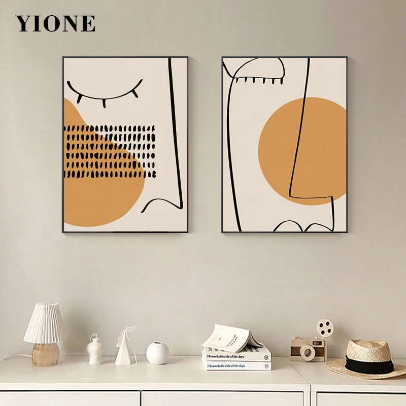 Nordic Figure Face Line Canvas Painting Abstract Orange Color Block Poster Print Wall Art Decoration Picture for Living Room
Nordic Figure Face Line Canvas Painting Abstract Orange Color Block Poster Print Wall Art Decoration Picture for Living Room