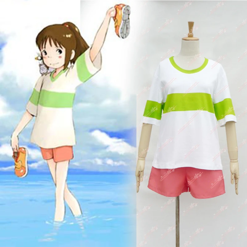 Spirited Away Chihiro Ogino Cosplay Costume Japan Anime Casual Costumes T shirt+Short Pants
Spirited Away Chihiro Ogino Cosplay Costume Japan Anime Casual Costumes T shirt+Short Pants