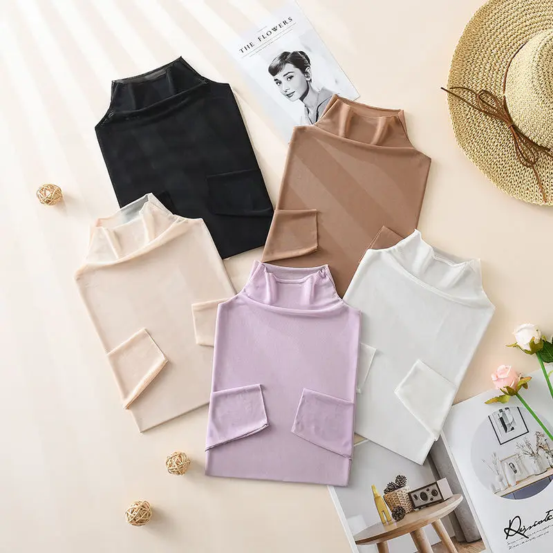 Sexy Women Mesh T Shirt See Through Transparent solid Tops Long Sleeve Sheer Slim Ladies O-neck Color Silk T-Shirt Lace Crop Top
Sexy Women Mesh T Shirt See Through Transparent solid Tops Long Sleeve Sheer Slim Ladies O-neck Color Silk T-Shirt Lace Crop Top
