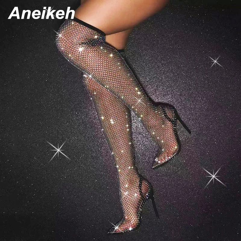 Aneikeh Rome Fashion 2022 Solid Pointed Toe Sexy Thin High Heel Over The Knee Long Shoes For Women Mesh Sock Boots Party Hollow
Aneikeh Rome Fashion 2022 Solid Pointed Toe Sexy Thin High Heel Over The Knee Long Shoes For Women Mesh Sock Boots Party Hollow