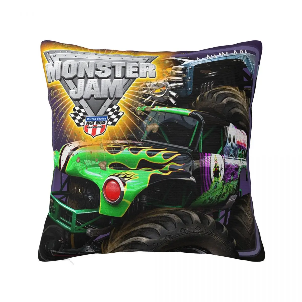 

Monster Jam Thrill Game Pillowcase Soft Polyester Cushion Cover Monster Truck Throw Pillow Case Cover Home Square 40*40cm