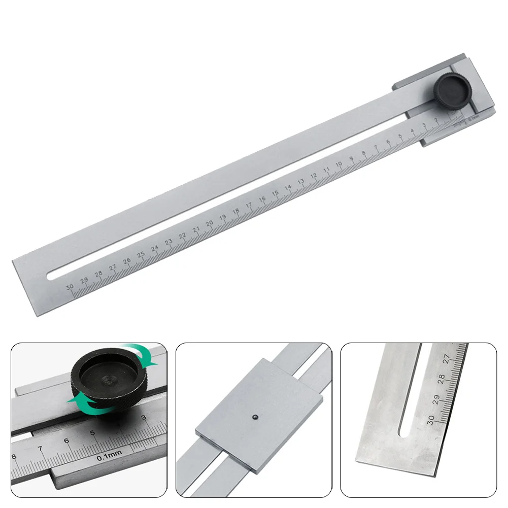 300mm Screw Cutting Marking Gauge Mark Scraper Ruler Woodworking DIY Tool Steel Turning Ruler Measuring Tools Gauge
300mm Screw Cutting Marking Gauge Mark Scraper Ruler Woodworking DIY Tool Steel Turning Ruler Measuring Tools Gauge