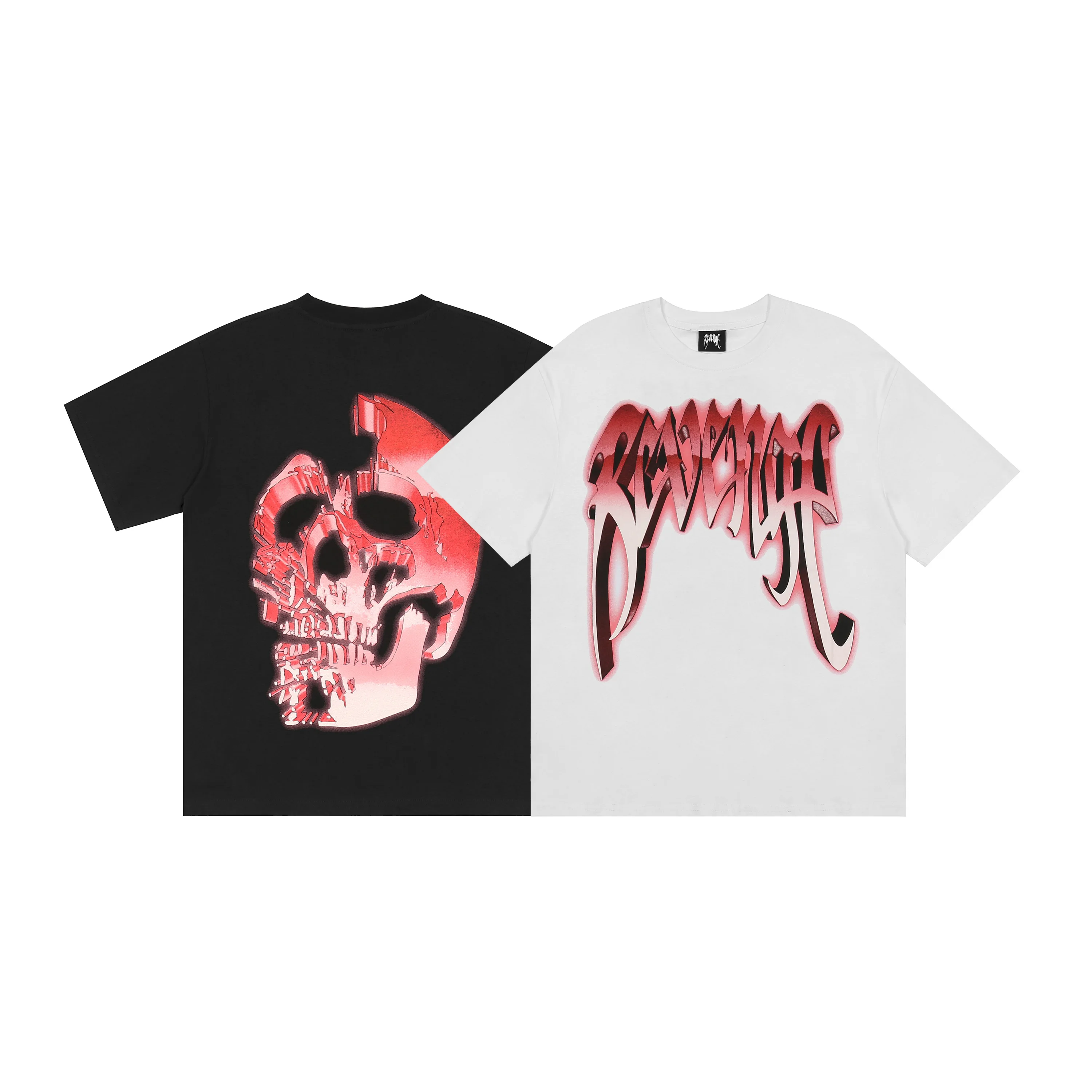 Tide brand REVENGE short-sleeved high street American revenge skull dark keel metal print half-sleeve loose t-shirt
Tide brand REVENGE short-sleeved high street American revenge skull dark keel metal print half-sleeve loose t-shirt