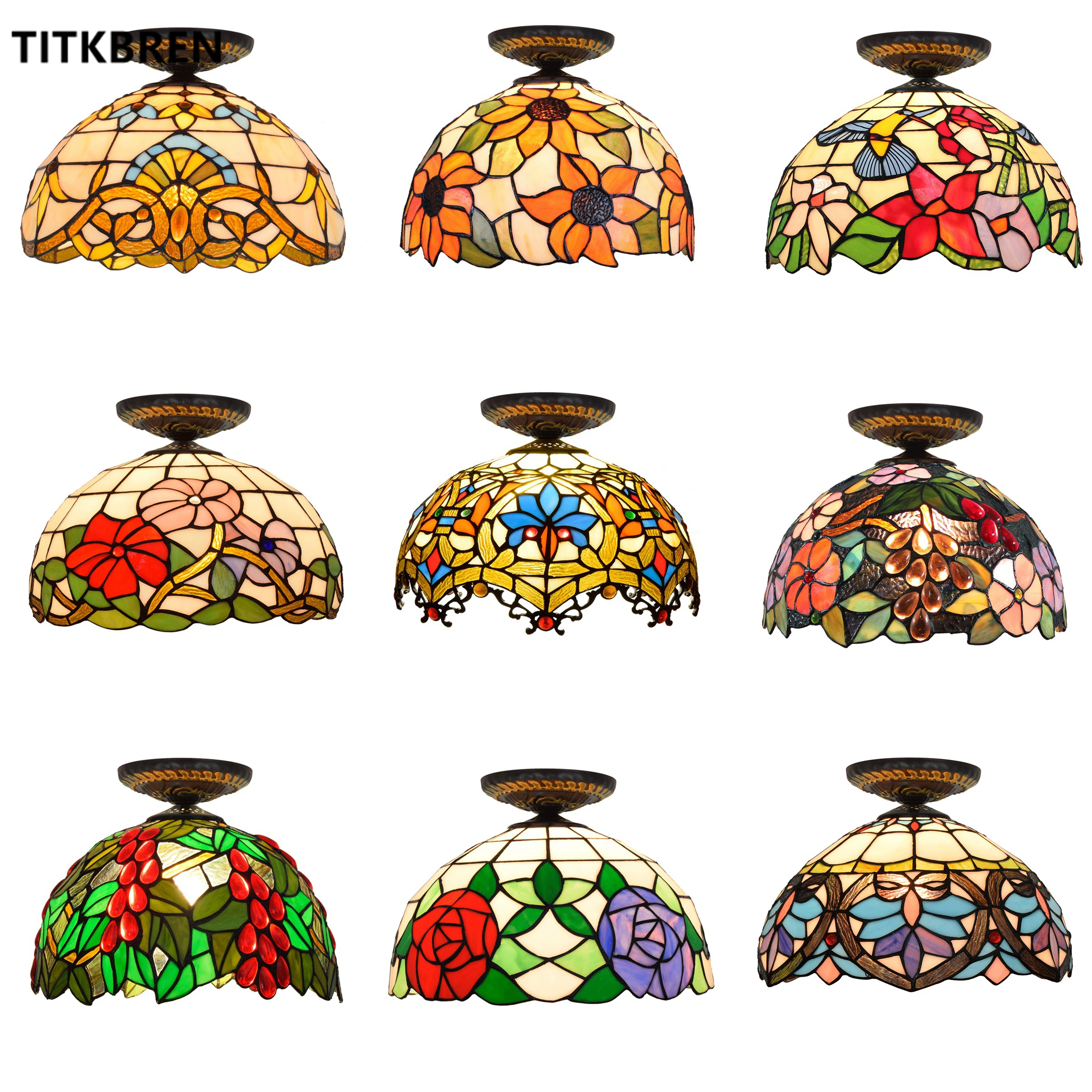 Tiffany Style Stained Glass Ceiling Lamp Balcony Retro Mediterranean Baroque Art Lighting Bedroom Stairs Home Fixtures Dia 30CM
Tiffany Style Stained Glass Ceiling Lamp Balcony Retro Mediterranean Baroque Art Lighting Bedroom Stairs Home Fixtures Dia 30CM