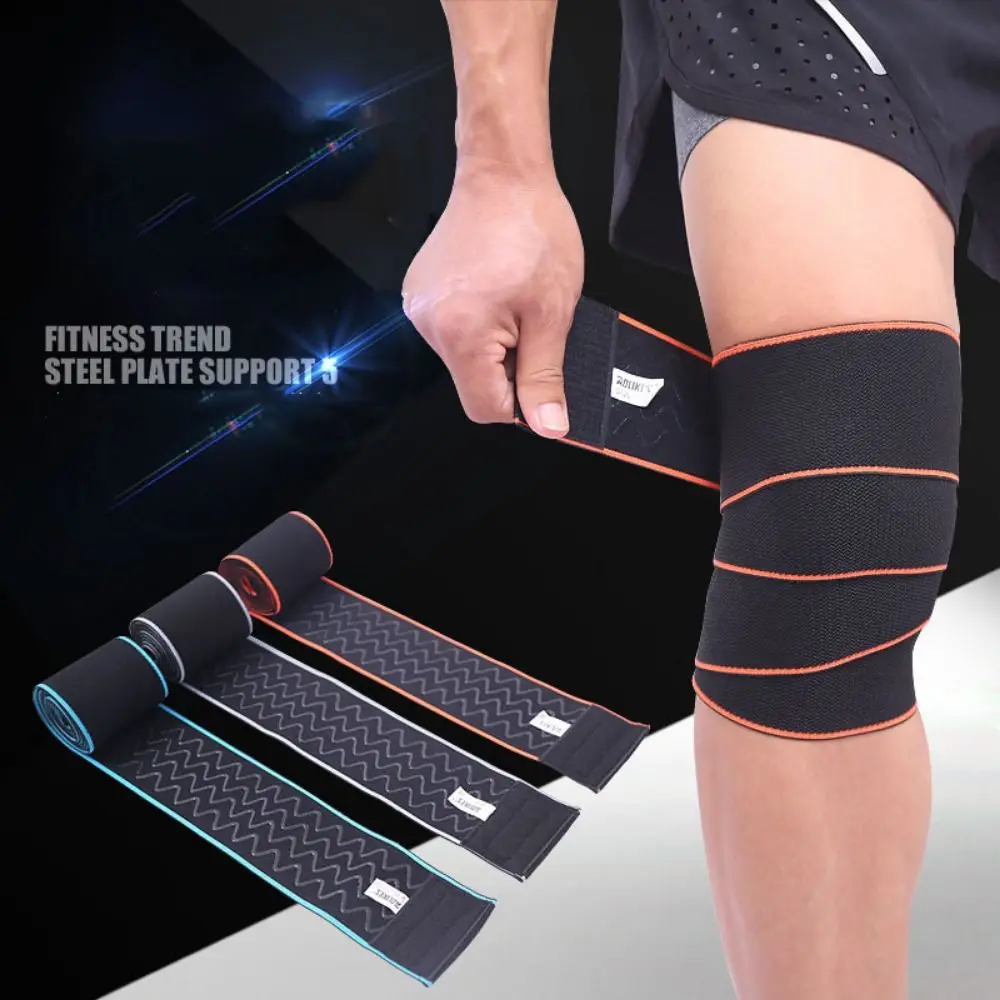 

Эластичный нейлоновый бандаж для тяжелой атлетики, противоскользящий компрессионный бандаж, эластичные бандажи, поддержка колена, наколенник