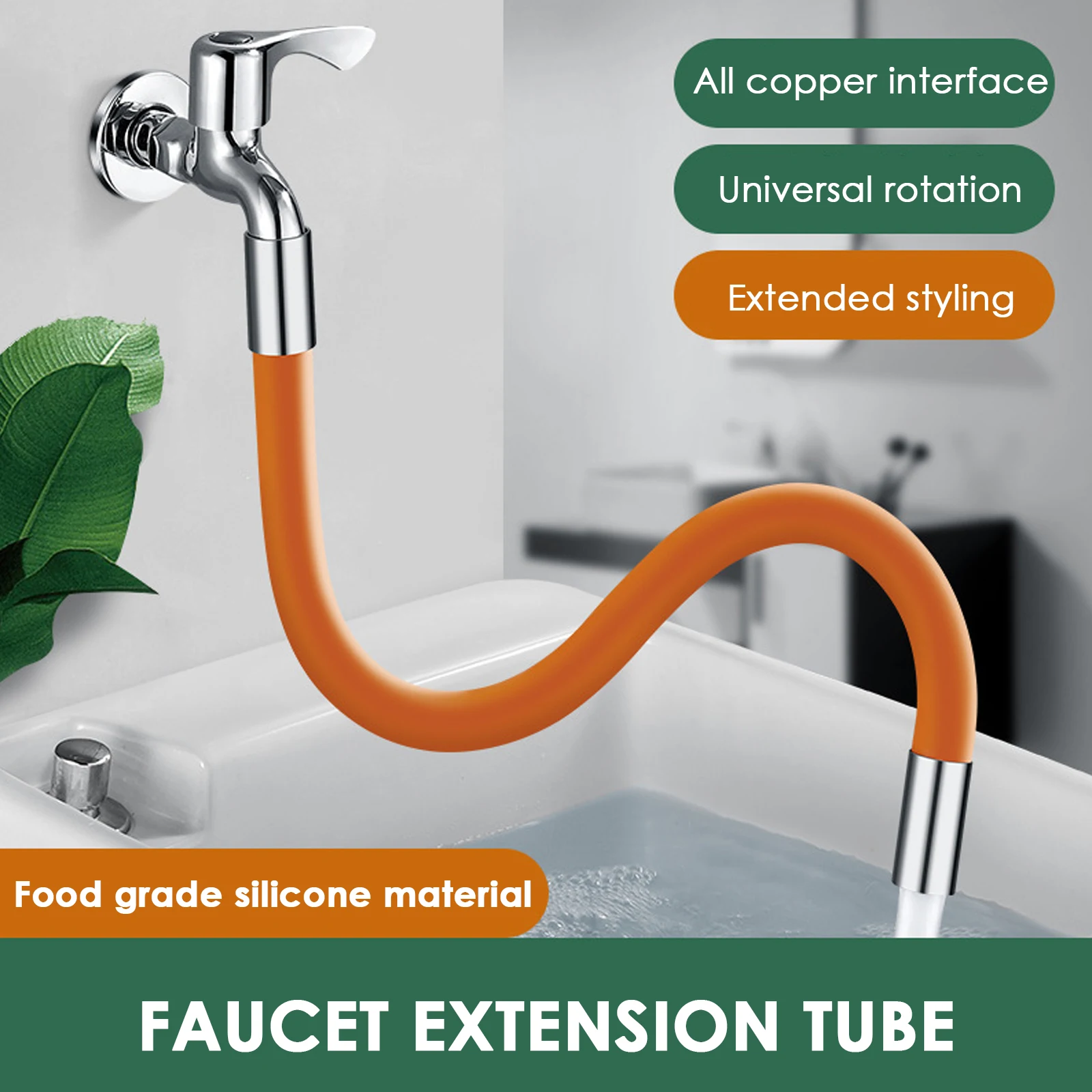 360° Rotation Faucet Extenders Bathroom Adjust Free Bending Faucet Splashproof Universal Extension Tube for Wash Basin Nozzle
360° Rotation Faucet Extenders Bathroom Adjust Free Bending Faucet Splashproof Universal Extension Tube for Wash Basin Nozzle