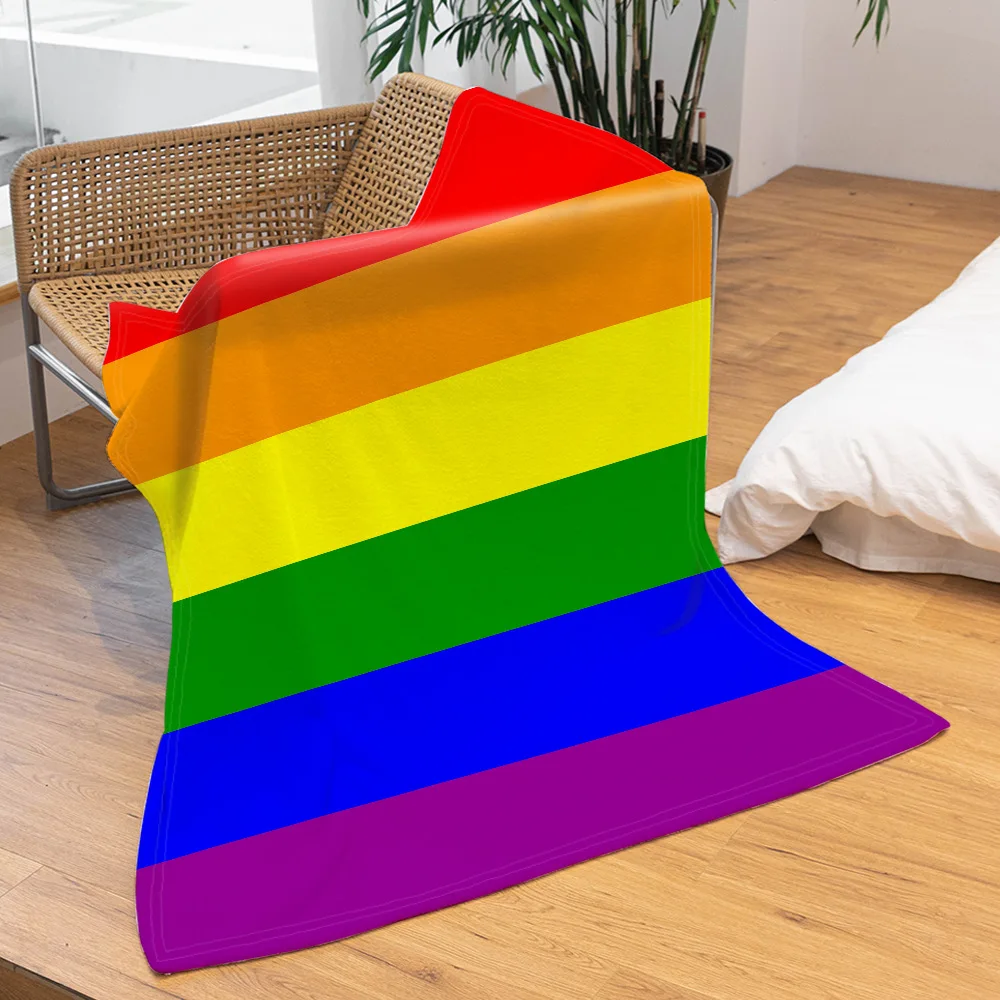 Rainbow Blanket Autumn and Winter Warm Sofa Cover Blanket HD Striped Printing Office Flannel Air Conditioning Blanket Cobertor
Rainbow Blanket Autumn and Winter Warm Sofa Cover Blanket HD Striped Printing Office Flannel Air Conditioning Blanket Cobertor