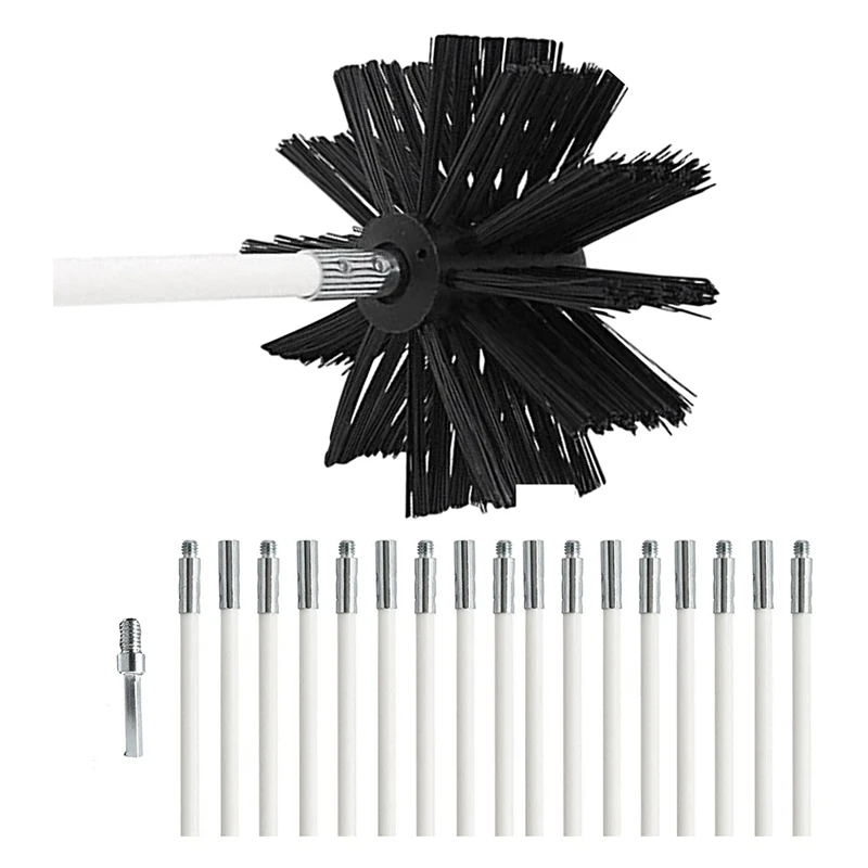Dryer Vent Cleaning Kit 22.8-Feet Highly Effective Lint Remover Reusable Strong and Flexible Brush with Adapter
Dryer Vent Cleaning Kit 22.8-Feet Highly Effective Lint Remover Reusable Strong and Flexible Brush with Adapter