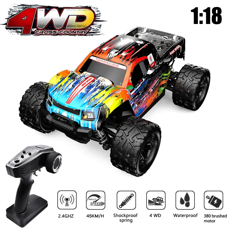 4x4 Remote Controlled Car 1:18 2.4G Radio Control Off Road Rc Car Trucks Buggy Toys for Boy Carrinho De Controle Remoto Gift
4x4 Remote Controlled Car 1:18 2.4G Radio Control Off Road Rc Car Trucks Buggy Toys for Boy Carrinho De Controle Remoto Gift