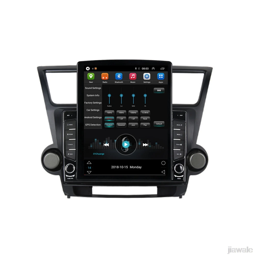 9.7" octa core tesla style vertical screen Android 10 Car GPS Stereo player for Toyota Highlander Kluger 2008-2013
9.7" octa core tesla style vertical screen Android 10 Car GPS Stereo player for Toyota Highlander Kluger 2008-2013